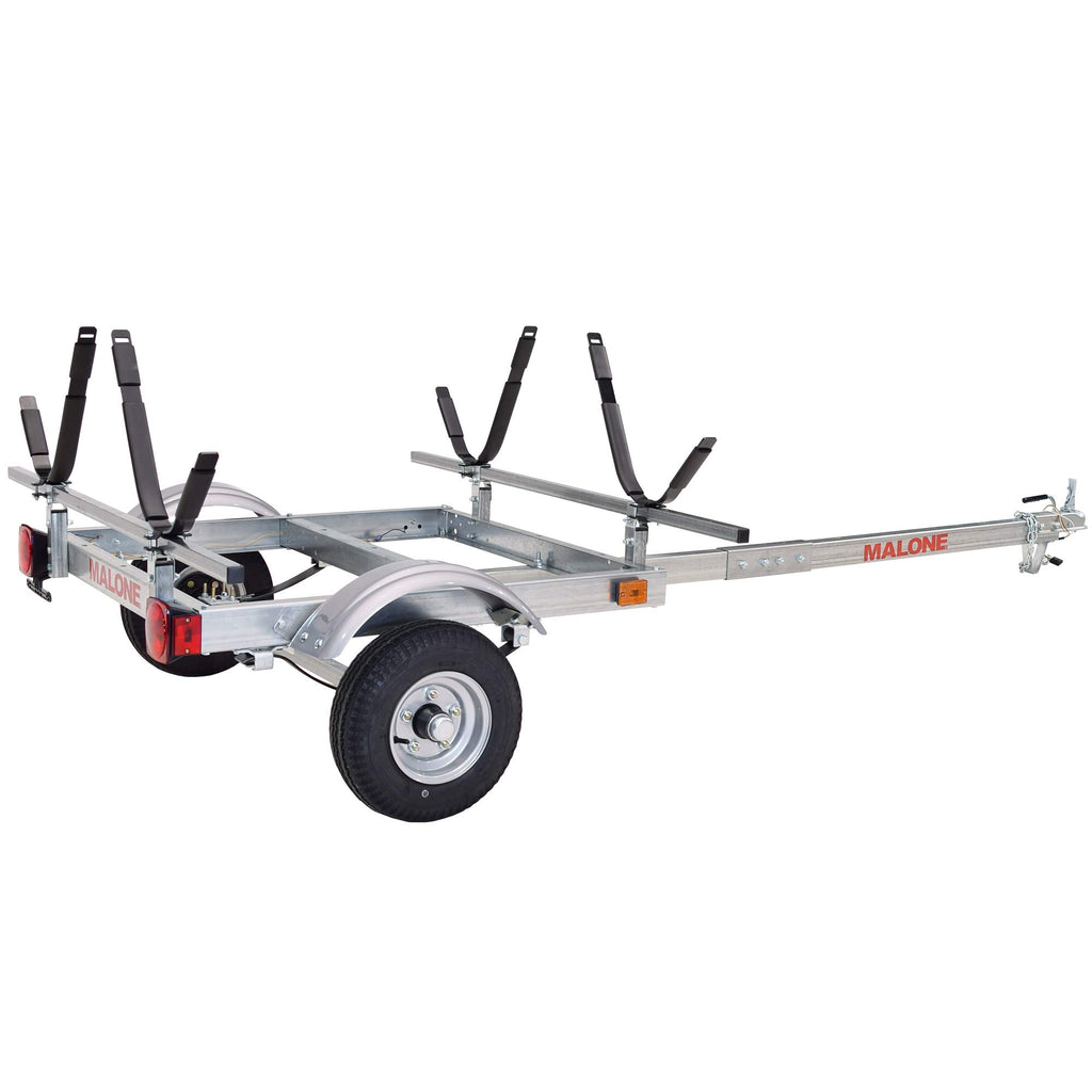 Malone Ecolight 2-Boat J-Rack Kayak Trailer Package