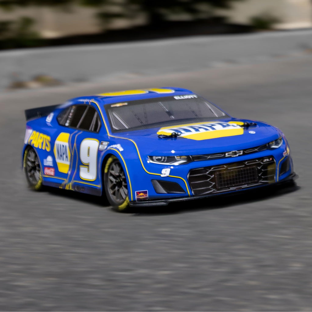 Losi 1/12 NASCAR RC Race Car Chase Elliott No. 9 2025 NAPA Chevrolet ZL1 2S AWD Brushed On-Road Battery & Charger Included Blue