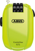 ABUS 95458 CombiFlex StopOver 65, Bike Lock with Extendable Steel Cable, 2ft 1.6in, Neon Yellow, 954580