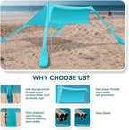 Fbsport Beach Tent Sun Shelter, Portable Beach Shade Canopy Upf50+ With Sandbags For Outdoor Family Camping, Fishing, Backyard F