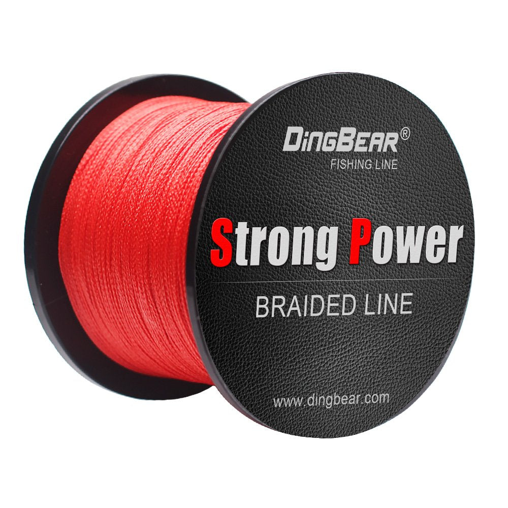 Dingbear 437Yd/400M 65Lb/0.37Mm Red Super Strong Pull Generic Braided Fishing Line Kite Line Woven Network Cable Cast Super Stre