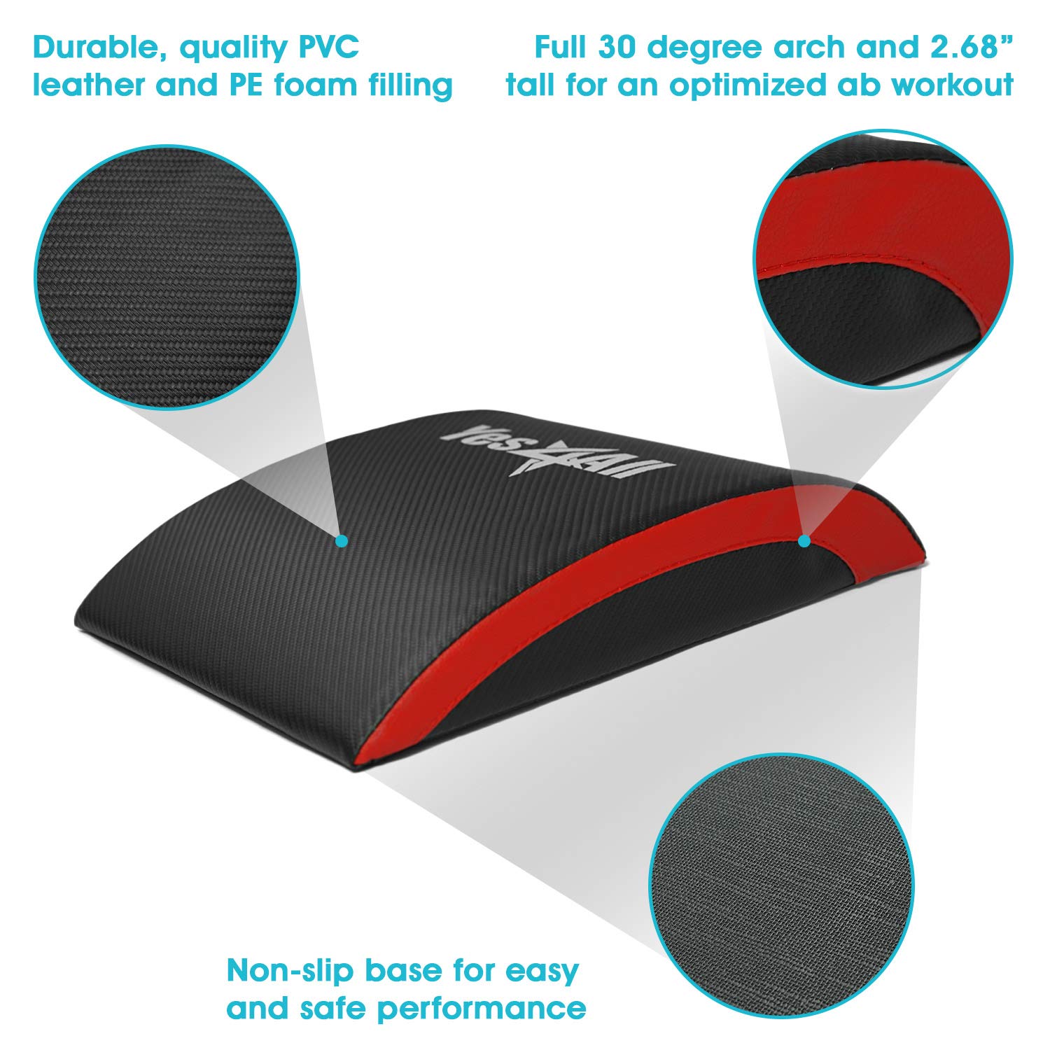 Yes4All Ab Mat For Sit Up 15''  Situps Pad I Thick Workout Mat Comfortable For Abdominal Exercises, Crunches, Push-Ups, Core Tra