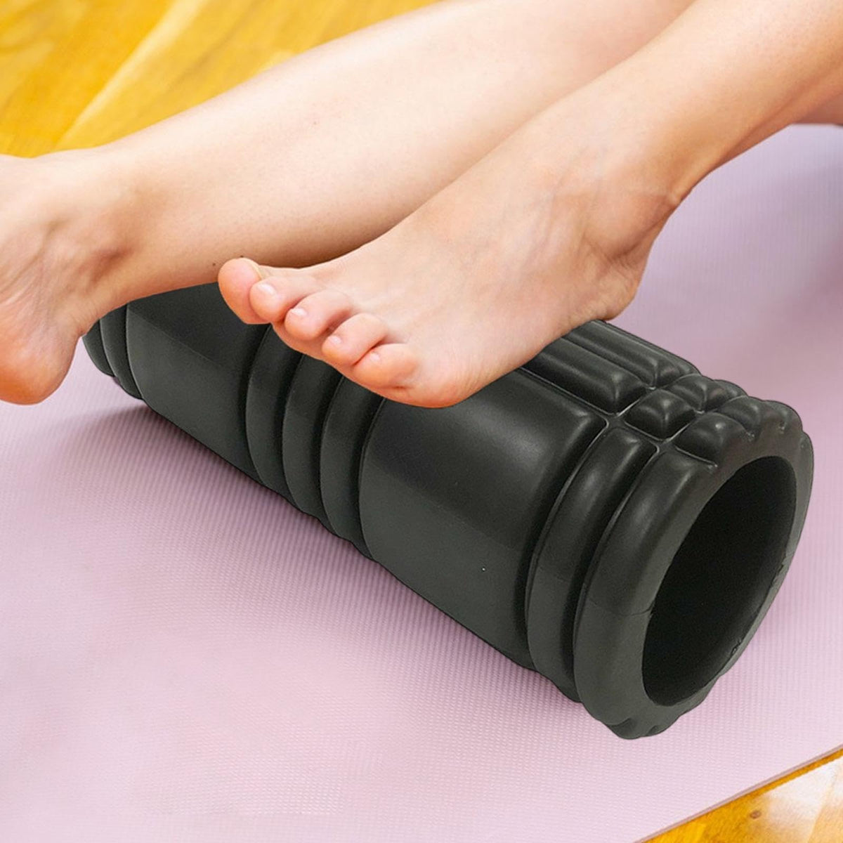ATORSE Roller for Back Multipurpose Compact Yoga Roller for Shoulder Legs Neck Black