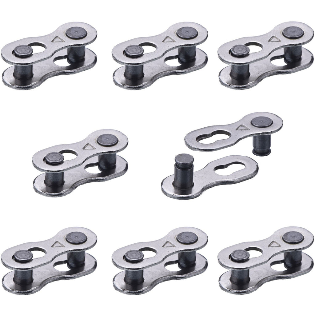 Hotop 8 Pairs Bicycle Missing Link For 6, 7, 8, 9, 10 Speed Chain, Silver, Reusable (6 7 8 Speed)