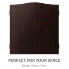 Viper By Gld Products Vault Deluxe Dartboard Cabinet With Shot King Sisal Dartboard And Illumiscore Scoreboard, Wood