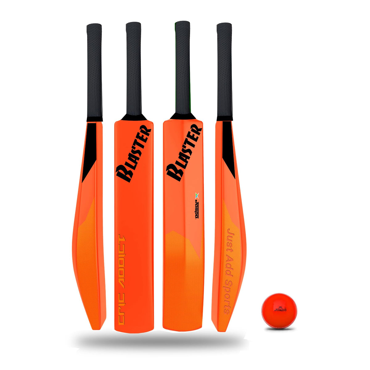Jaspo Cric Addict Blaster Plastic Cricket Bat Size 5 For Kids,Juniors,Youth,Children (Bat Height30 Inches) (Orange, Plastic Bat