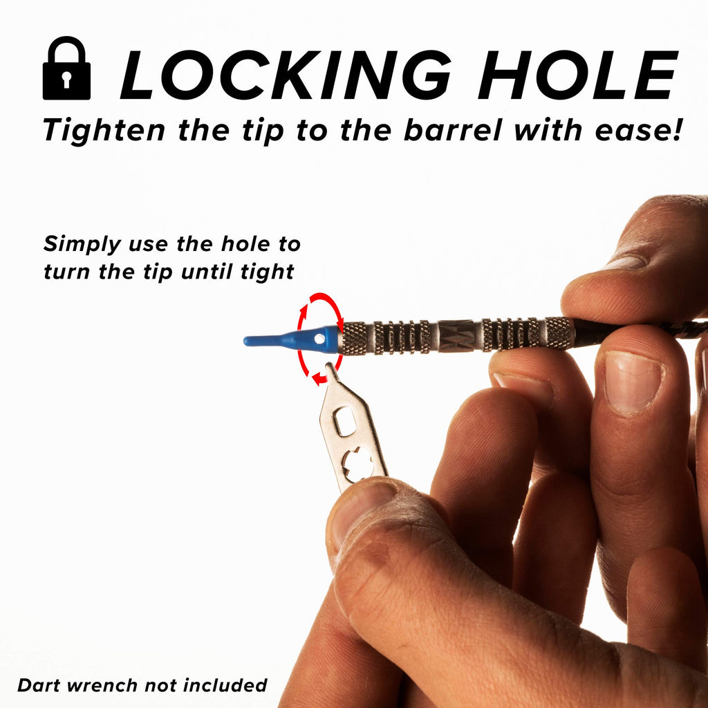 Viper Dart Accessory: Tufflex S.S. (Super Short) 2Ba Thread Soft Tip Dart Points, Blue, 1000 Pack