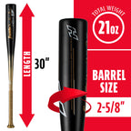 Franklin Sports Metal Youth Baseball Bat - Heist Kids Bats For Ages 8-12 - 2 5/8'' Inch Big Barrel - Youth Drop -9 - Usa Basebal