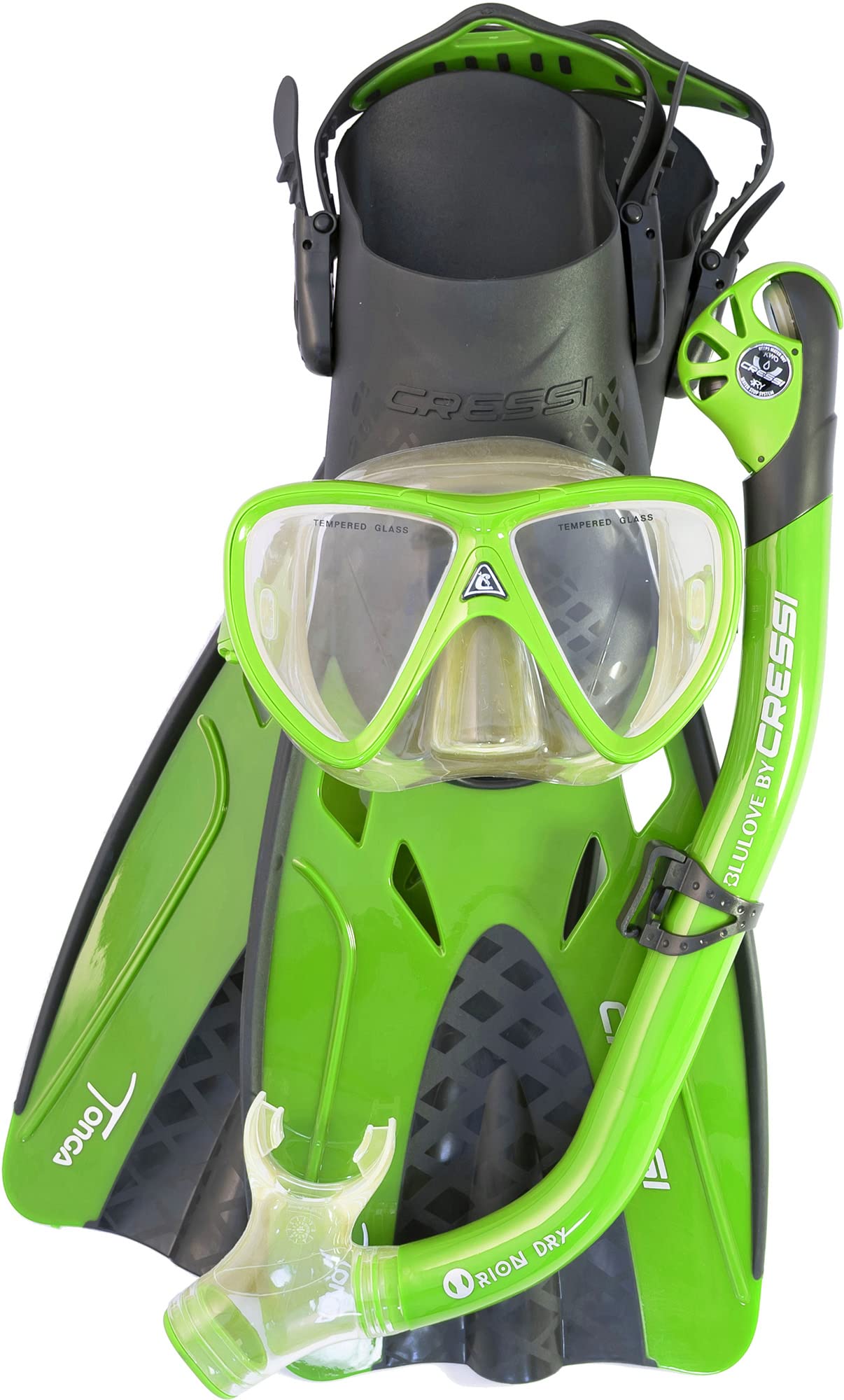Cressi Tonga Pro Dry Set, Lime, S/M