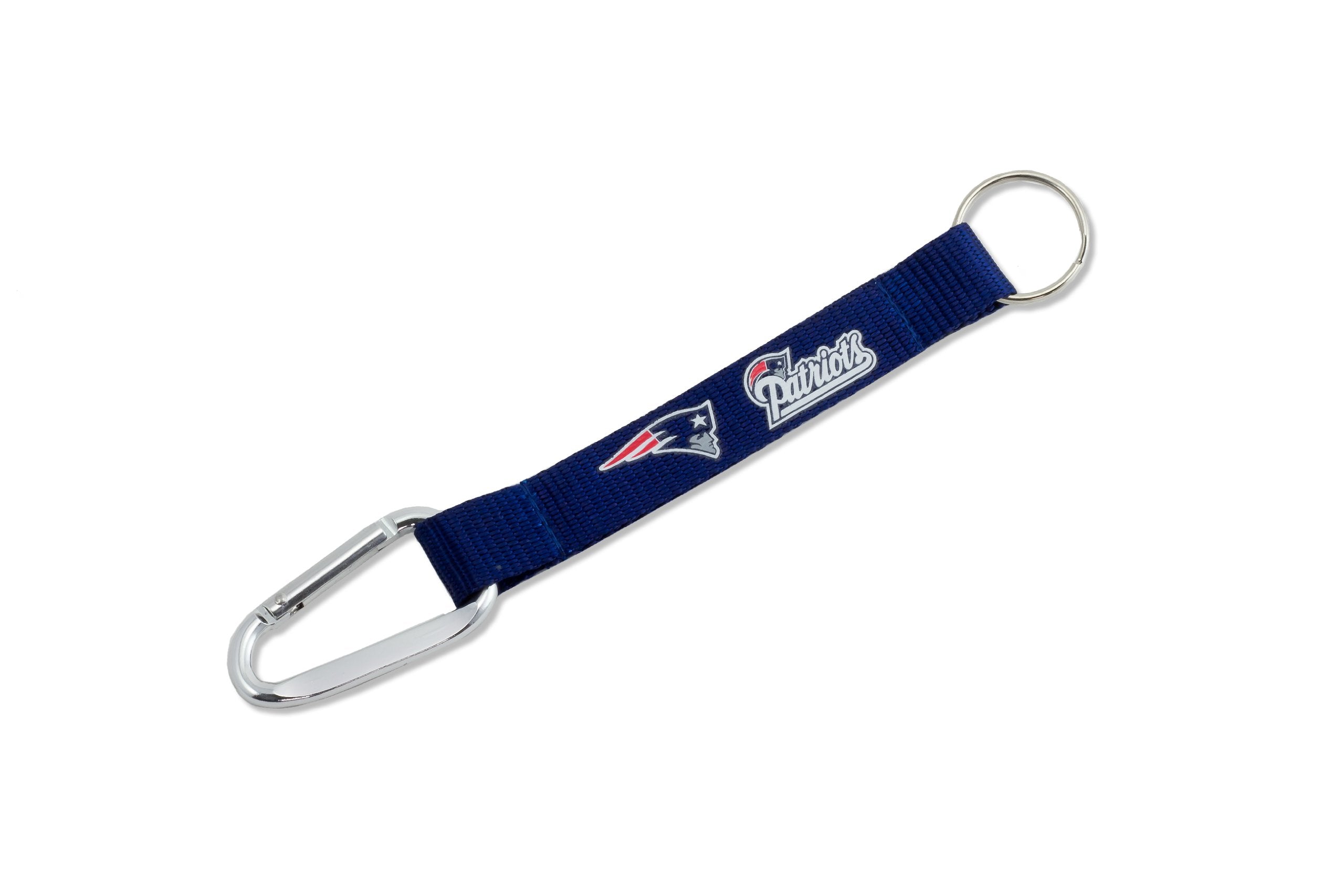 aminco NFL New England Patriots Carabiner Lanyard Keychain, 5