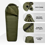 Onetigris Bushcrafter? Sleeping Bags, Mummy Sleeping Bag For Camping Hiking Backpacking, Survival Gear