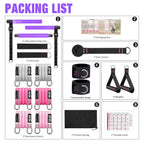 Pilates Bar Kit with Resistance Bands, Upgraded 3-Section with Stackable Bands Workout Equipment for Legs,Hip,Waist and Arm Full