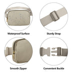 Vorolo Fanny Pack Christmas Gift For Women And Men Crossbody Bag Belt Bag Bum Bag With Adjustable Strap For Sportsblack+Wood Gre