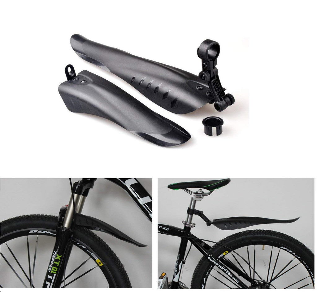 Bluesunshine Adjustable Road Mountain Bike Bicycle Cycling Tire Frontrear Mud Guards Mudguard Fenders Set (Black)