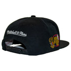 Mitchell & Ness Chicago Bulls Nba Top Spot Snapback Hat Adjustable Cap - Black1998 Nba Finals Side Patchhardwood Classics