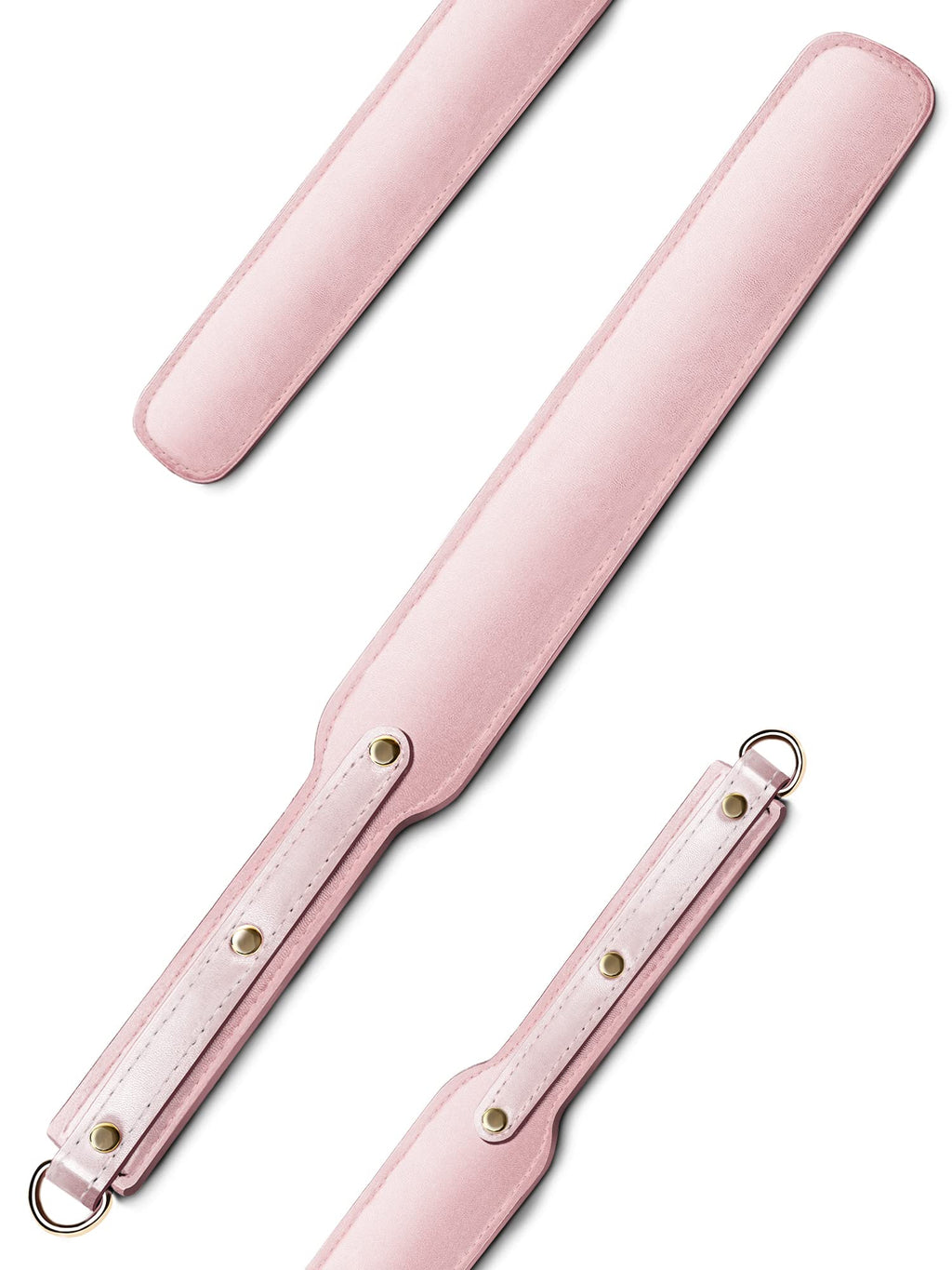 Ueemph 18 Inch Riding Crop,Pink Leather Paddle,Super Durable Rug Paddles,Equestrian Crops(Pink)