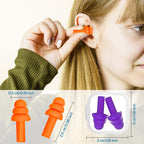 10 Pairs Swimming Earplugs Silicone Noise Cancelling Ear Plugs Reusable Waterproof Earplugs With Case For Swimming And Sleeping,