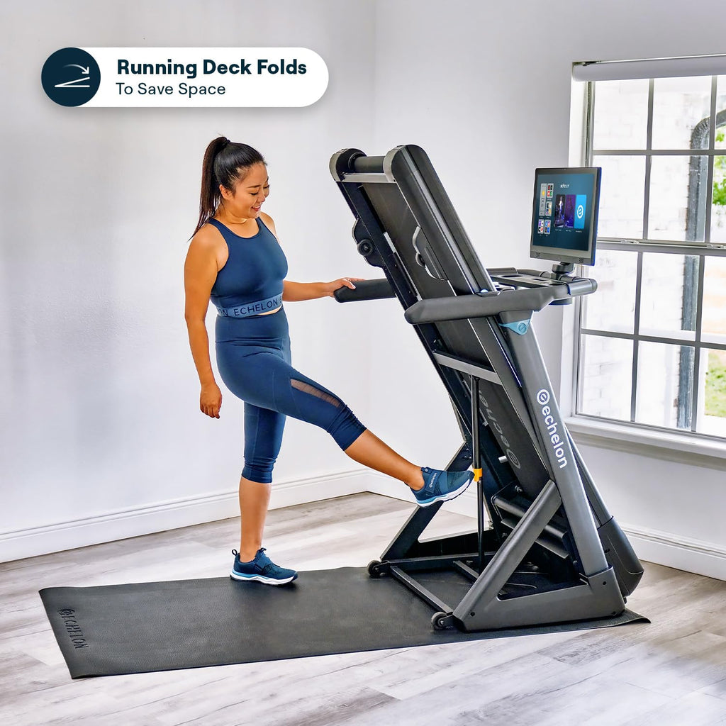 Echelon Stride 4S+22 Treadmill - Auto-Fold | 300 Lb Capacity | Motorized Incline | Comfortable Air Cushioning Deck | Elevate Hom