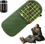 Kingcamp Wearable Sleeping Bag For Adults, Cold Weather & Warm Extra Wide Big & Tall Xl Portable Waterproof Flannel Sleeping Bag