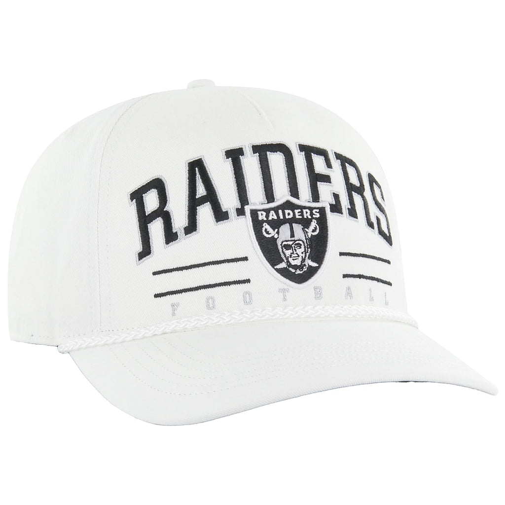 47 Men'S White Las Vegas Raiders Roscoe Hitch Rope Adjustable Hat