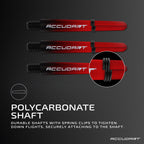 Accudart Soft Tip Dart Set 3.0 - Gunmetal Finish Steel Barrel - Hybrid Grip - Polycarbonate Shafts - Standard Shape Flights - Dr