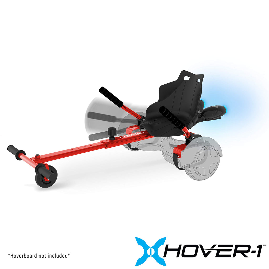 Hover-1 Falcon-1 Buggy Hoverboard Attachment Turbo Led Lights, Compatible With Most 6.5 & 8 Hoverboards, Hand-Operated Rear Whee