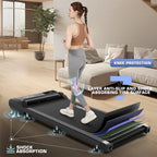 Funmily Treadmills For Home,2.5Hp Under Desk Walking Pad Treadmill,300 Lbs Weight Capacity Portable Running Machine With Remote