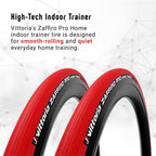 Vittoria Zaffiro Pro Home Trainer Tire - Indoor Bike Trainer Tire - Foldable Training Bicycle Tire (Red, 700X23C)