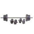 US Weight 105 lb Duracast Barbell Weight Set with two dumbbells and 6ft bar for home gym