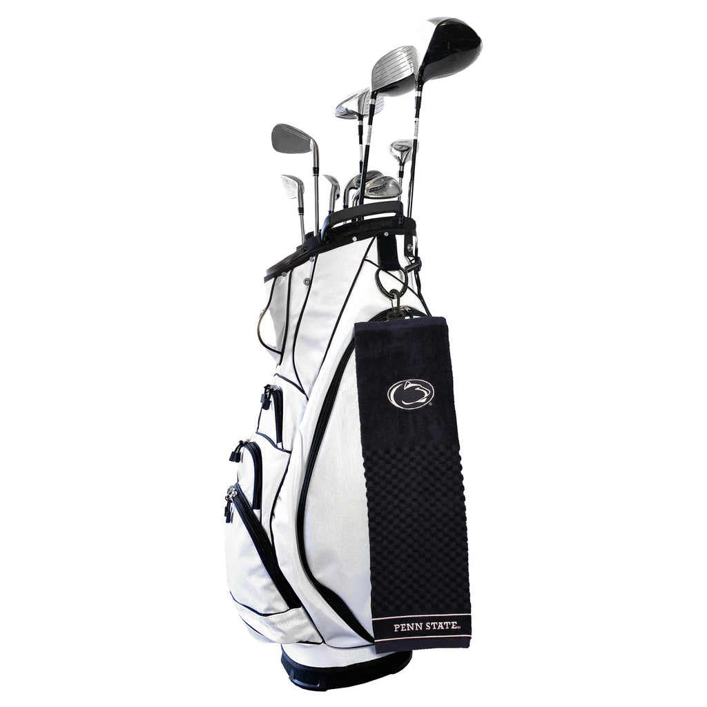 Team Golf Ncaa Penn State Nittany Lions Embroidered Golf Towel Embroidered Golf Towel, Checkered Scrubber Design, Embroidered Lo
