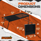 Adventure Seeka Heavy Duty 24'' Folding Campfire Grill, Camp Fire Grill With Folding Grill Design For Compact Storage. Campfire