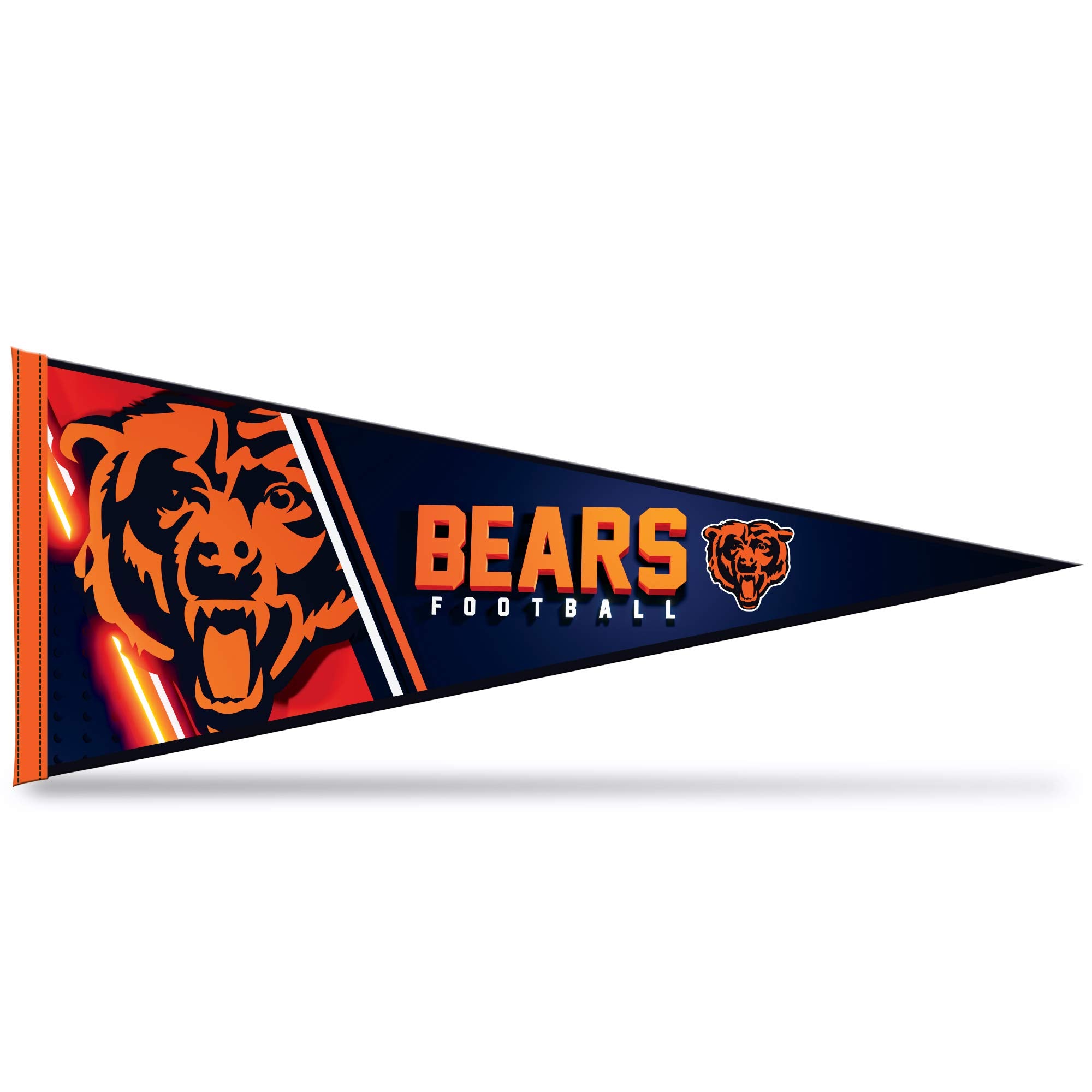 Rico Industries Nfl Football Chicago Bears Primary 12'' X 30'' Felt Wall D  Cor Pennant - Great For Home/Bed Room/Man Cave D  Co
