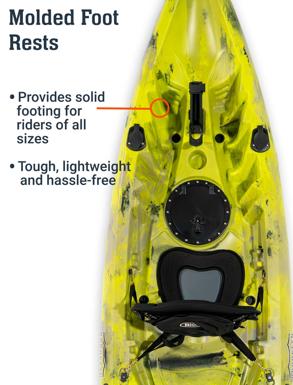 Bkc Tk219 12.5-Foot Tandem 2 Or 3 Person Sit On Top Fishing Kayak W/Padded Seats And Paddles (Grey Camo)