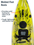 Bkc Tk219 12.2' Tandem Fishing Kayak W/Soft Padded Seats, Paddles,6 Rod Holders Included 2-3 Person Angler Kayak (Blue)