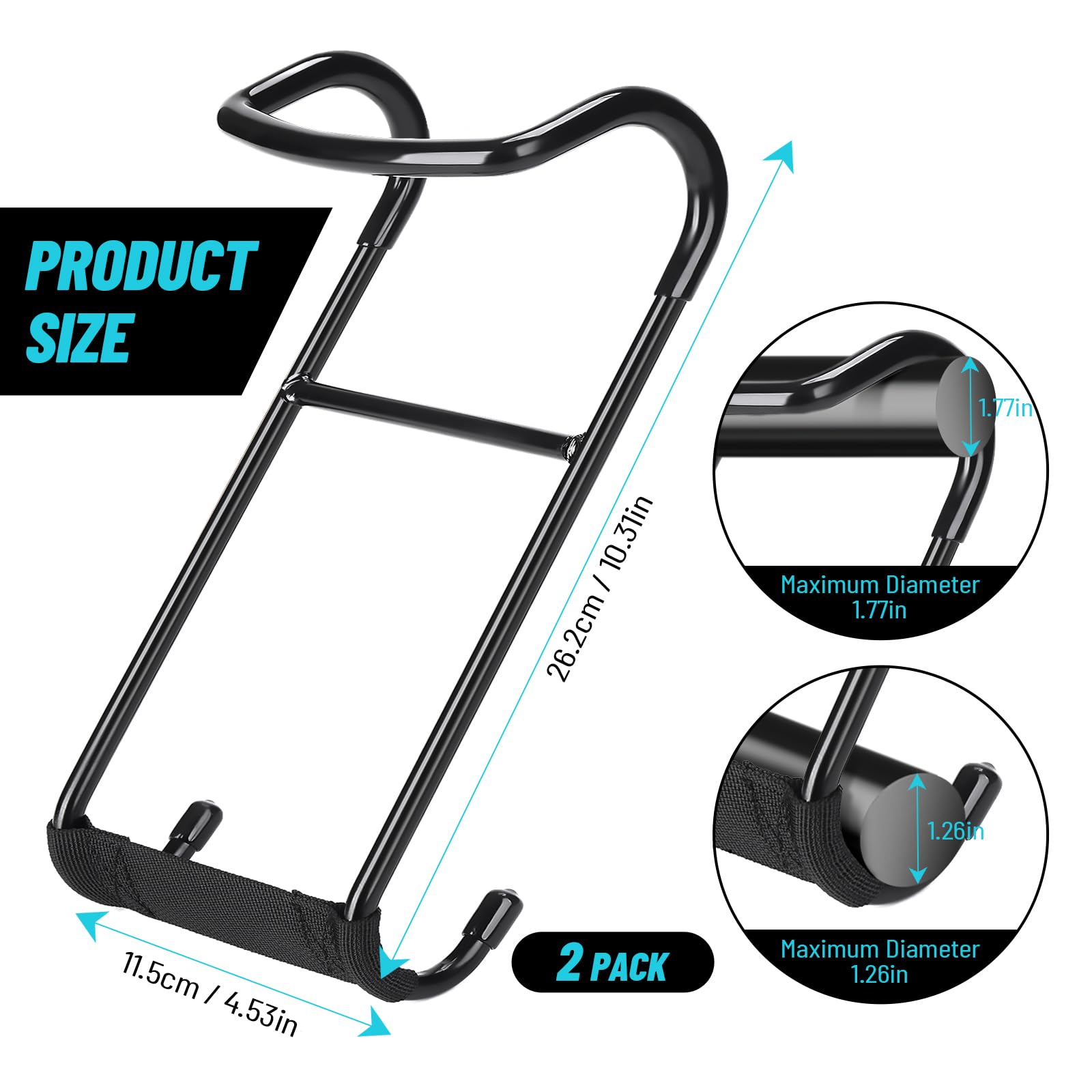 Dumbbell Spotter Hooks - 225Lb Weight Capacity Power Rack Attachments, Safety Hangers Assistant For Heavy Duty Shoulder Press &