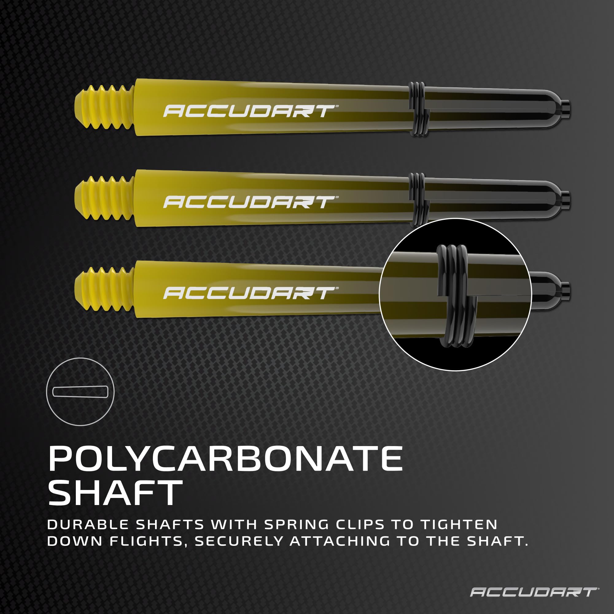 Accudart Steel Tip Dart Set 4.0 - Tungsteel Barrel - Round Grooves For Consistent Grip - Polycarbonate Shafts - Pocket Wallet Fo
