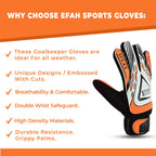 Efah Sports Soccer Goalie Goalkeeper Gloves For Kids Boys Children Football Gloves With Strong Grips