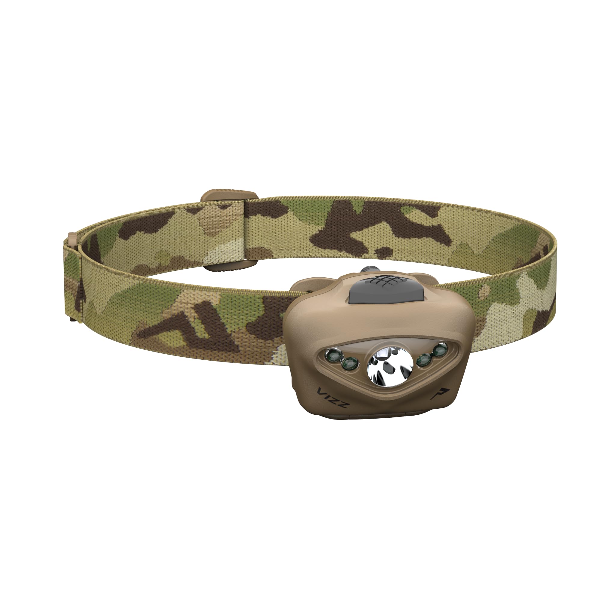 Princeton Tec VIZZ 550 RGB 550 Lumen AAA-Powered Headlamp, Dimmable Spot & Flood White, Red, Green & Blue LEDs, IPX7 Waterproof,