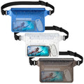 F-color Waterproof Fanny Pack - 3 Pack Waterproof Phone Pouch with Waist Strap - Cruise Essentials 2025 Must Haves Waterproof Po