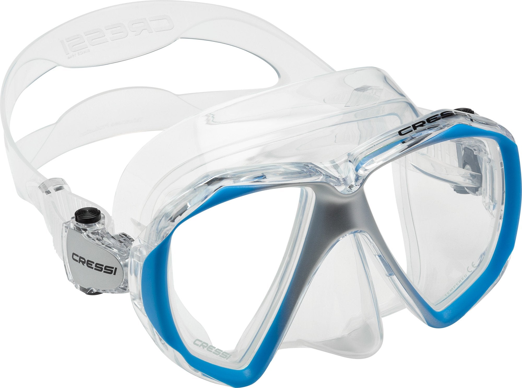 Cressi Liberty Duo SPE (Clear-Blue/Silver), Clear/Blue/Silver