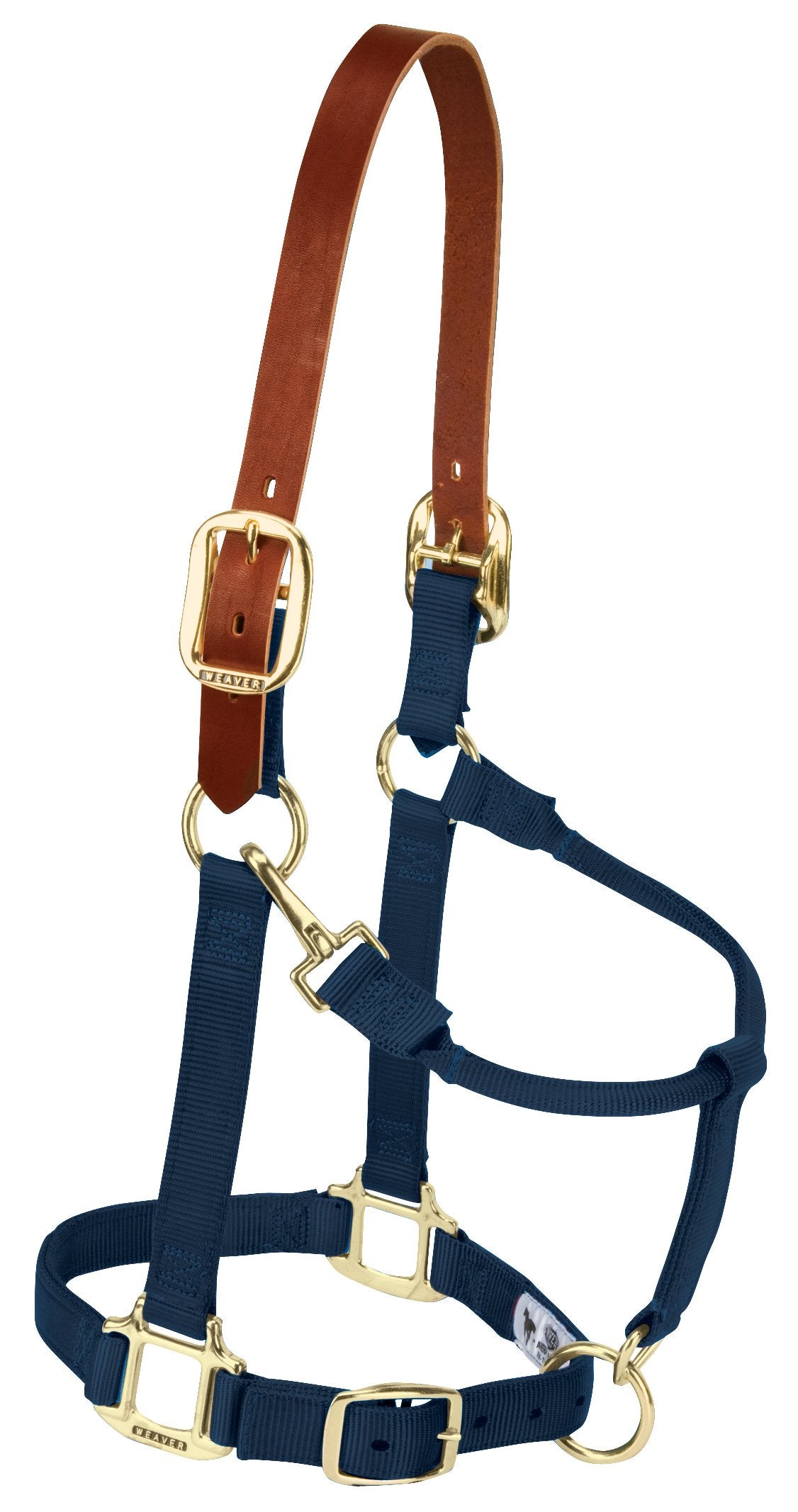 Weaver Leather Adjustable Breakaway Nylon Horse Halter , Navy, Weanlingpony