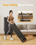 Walking Pad Treadmill, Walkwake 8% Incline Walking Pads, Compact Under Desk Treadmill For Home, 330Lb Capacity 2.5Hp Running Mac