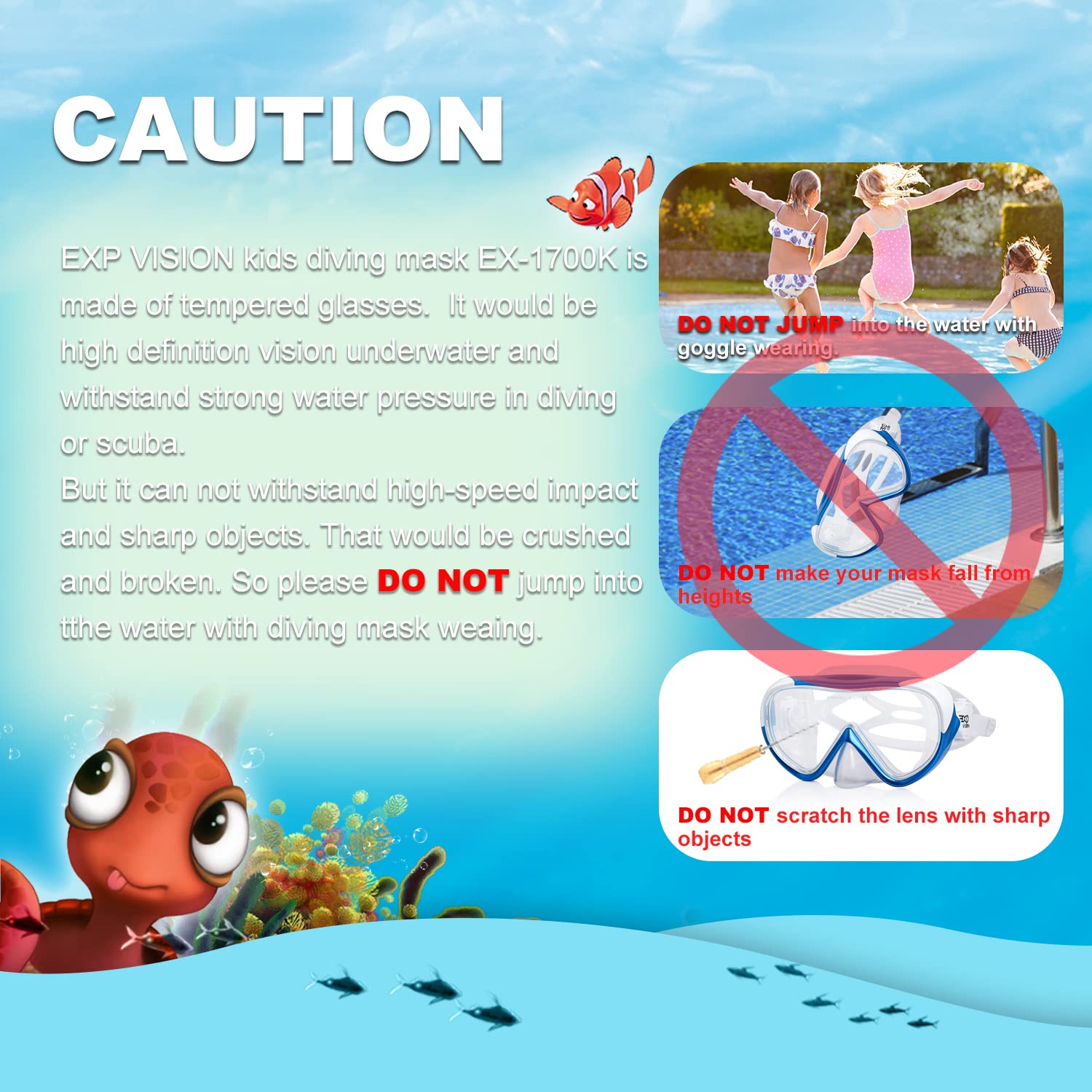 Kids Snorkel Swim Mask, Child Diving Mask Anti-Fog Swim Goggles With Nose Cover For Snorkeling Diving Swimming (Pink)