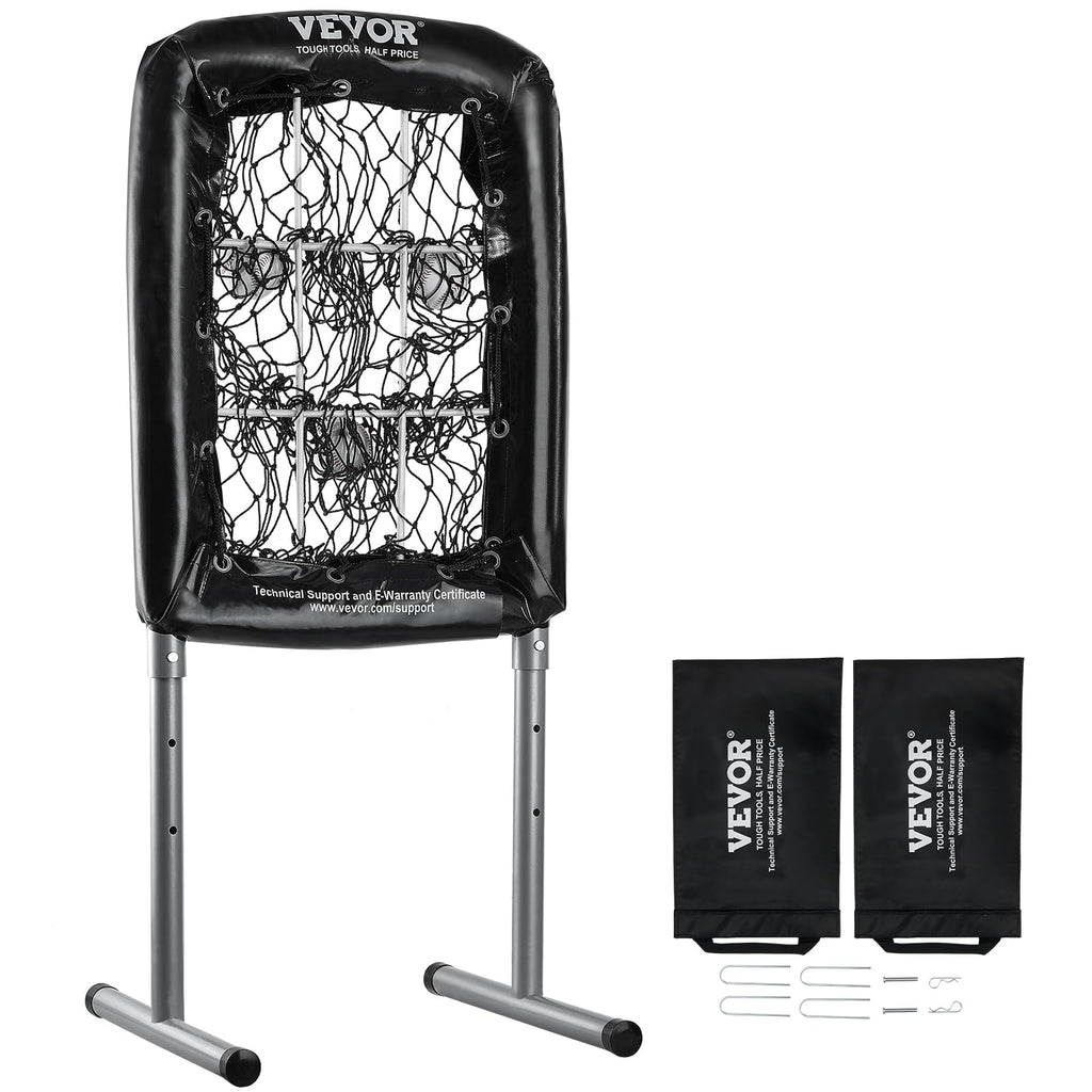 Vevor 9 Hole Baseball Net, 21''X29'' Softball Baseball Training Equipment For Hitting Pitching Practice, Heavy Duty Height Adjus