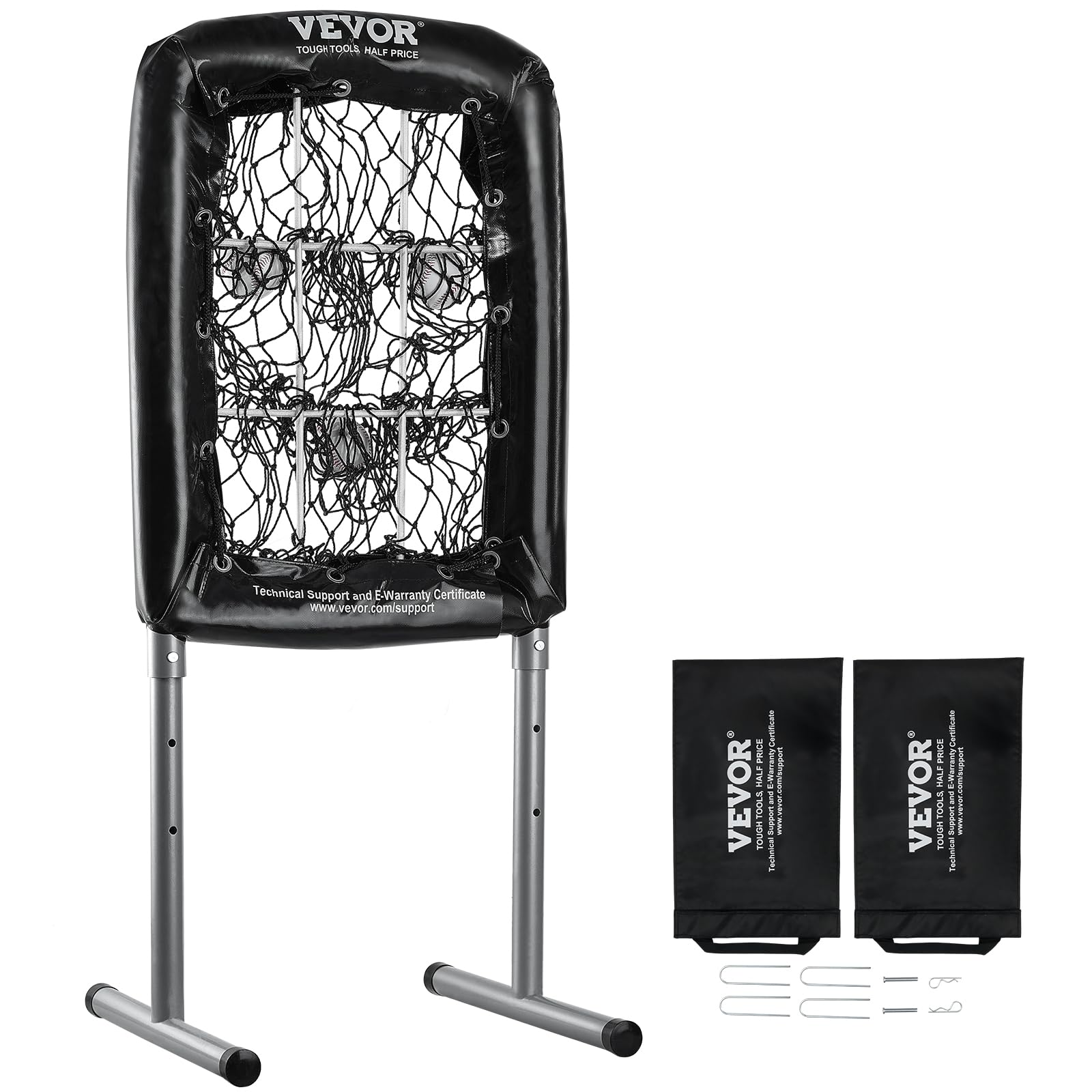 Vevor 9 Hole Baseball Net, 21''X29'' Softball Baseball Training Equipment For Hitting Pitching Practice, Heavy Duty Height Adjus