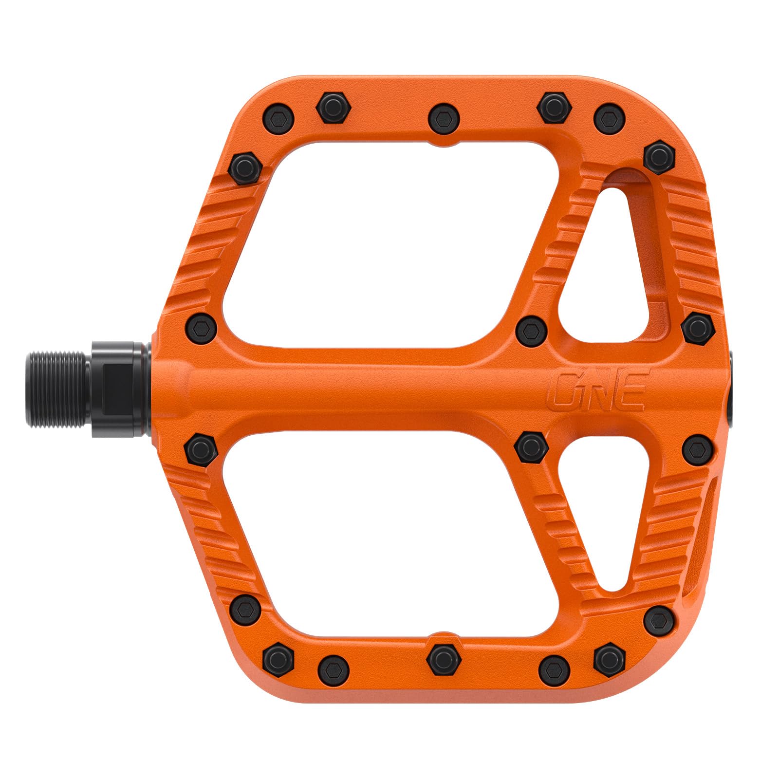 OneUp Components Composite Pedals, Orange - Lightweight, Durable Flat Bike Pedals for Mountain Bikes (MTB)