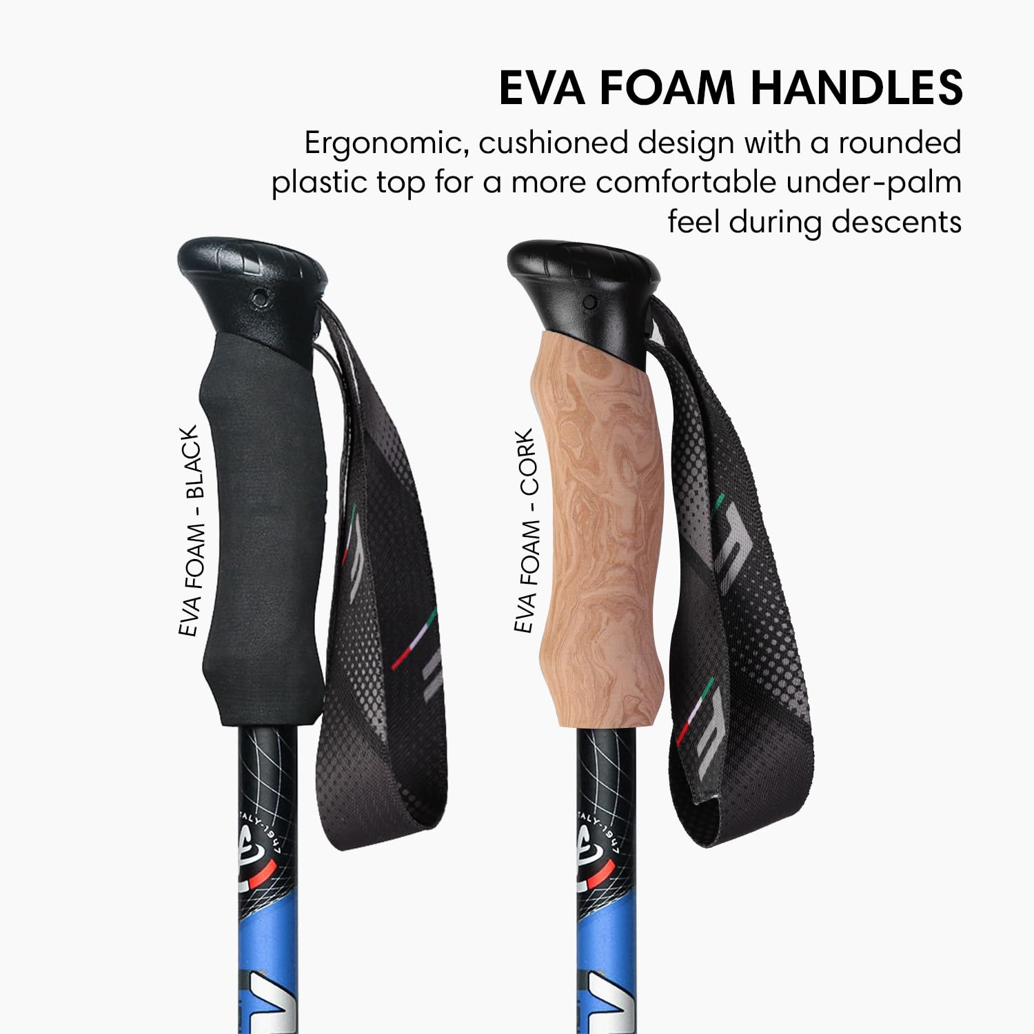 Fizan Compact 3 Trekking Poles - 5.6 oz Ultralight, Backpacking, Thru Hiking Poles, Adjustable, Collapsible, Customized Fit, EVA