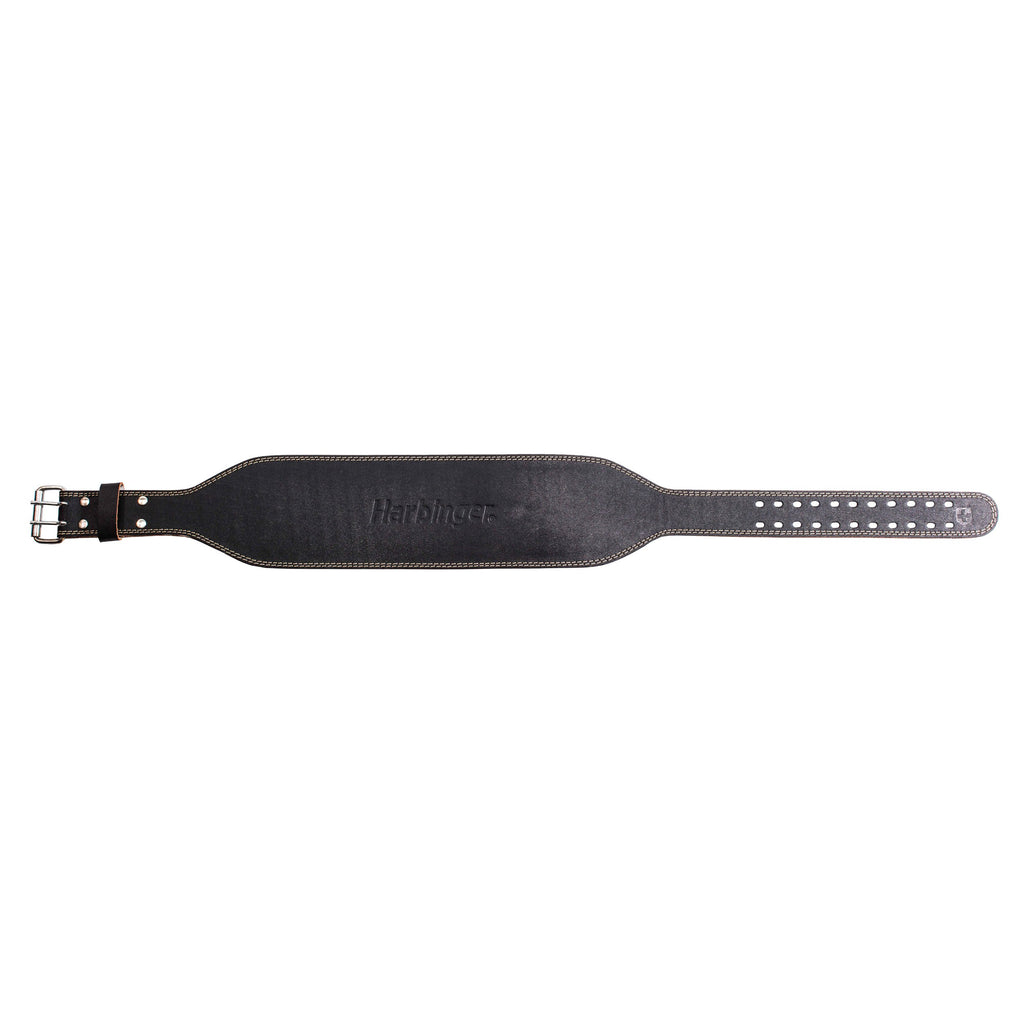Harbinger Padded Leather Contoured Weightlifting Belt - 4 or 6    Width - Interior Suede Lining & Foam Cushioning - Heavy-Duty D