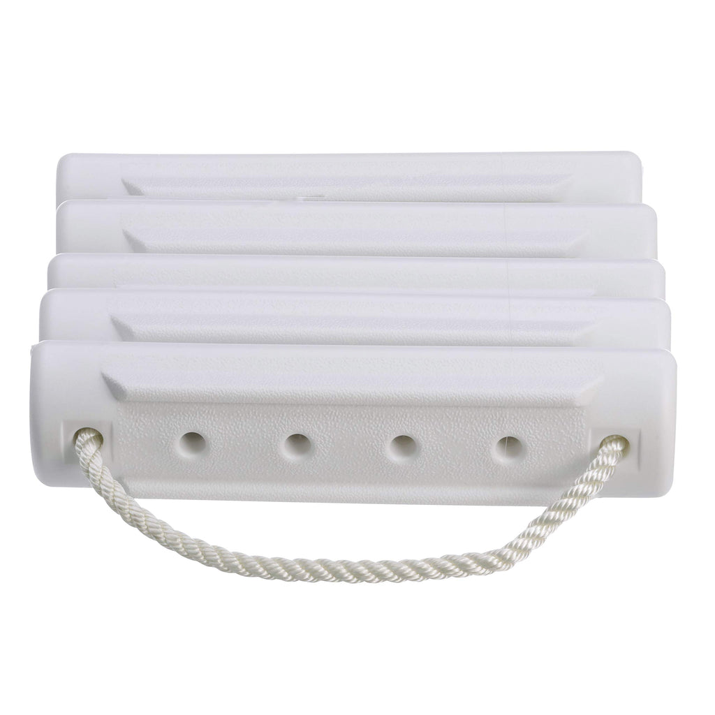 Attwood 11865-4 Rope Ladder, 5-Step, 11 -Inch-Wide Blow-Molded Steps, Textured Step Surfaces, Nylon Rope
