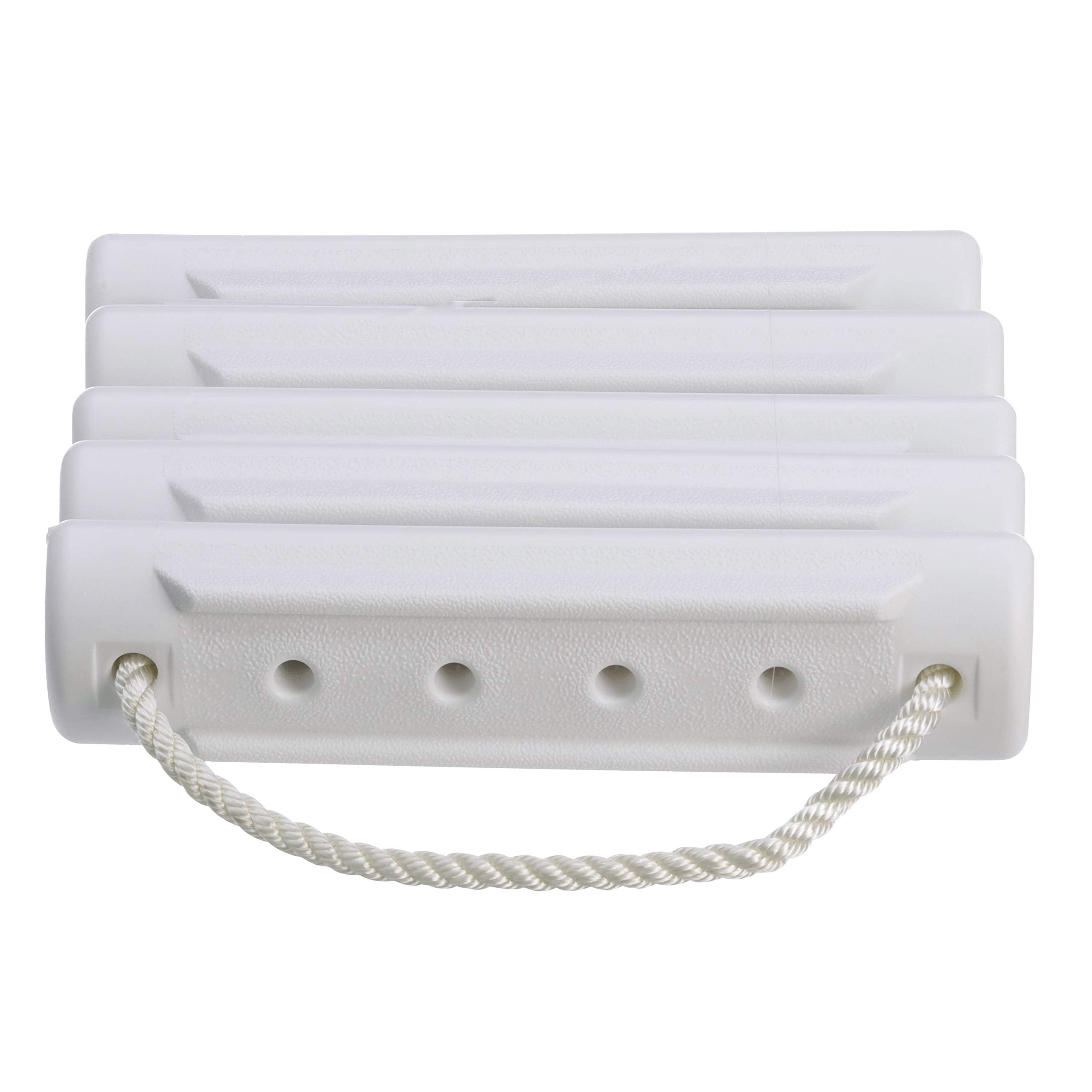 Attwood 11865-4 Rope Ladder, 5-Step, 11 -Inch-Wide Blow-Molded Steps, Textured Step Surfaces, Nylon Rope
